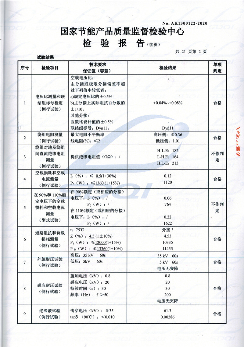 高低压试验报告-S11-1250波密波密波密油浸式变压器-2.jpg